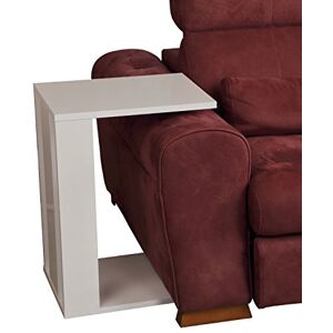 Hanah Home Elegant White Side Table with Hidden Casters, 35 x 61 x 45 cm, 100% Melamine Coated Particle Board, 18 mm Thick, Perfect for Modern Living Spaces Hanah Home Elegant White Side Table with Hidden Casters, 35 x 61 x 45 cm, 100% Melamine Coated Particle Board, 18 mm Thick, Perfect for Modern Living Spaces