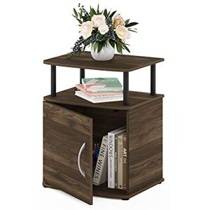Furinno JAYA Utility Design End Table, Side Table, Nightstand, Columbia Walnut/Black Furinno JAYA Utility Design End Table, Side Table, Nightstand, Columbia Walnut/Black