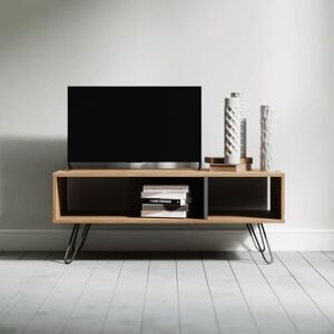 Home Source Harlem Occasional Coffee Table, Oak Effect and Grey Finish, Open Storage Shelf Home Source Harlem Occasional Coffee Table, Oak Effect and Grey Finish, Open Storage Shelf