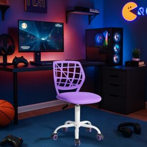 FurnitureR Ergonomic Computer Gaming Chair Home Entertainment Video and Computer Game,E-Sports Leisure Time Play for Teen Boy Girl,Height Adjustable with Lumbar Support,360 Swivel Caster,purple I FurnitureR Ergonomic Computer Gaming Chair Home Entertainment Video and Computer Game,E-Sports Leisure Time Play for Teen Boy Girl,Height Adjustable with Lumbar Support,360 Swivel Caster,purple I