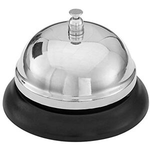 WEDO Table Bell, Metal, Black, 8.5 cm, Metal, Black, Normal WEDO Table Bell, Metal, Black, 8.5 cm, Metal, Black, Normal