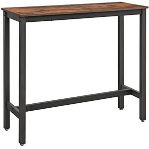 VASAGLE LBT12X Desks, 120 x 40 x 100 cm, Bar Table, Narrow Sturdy Metal Frame, Industrial Design, Vintage Brown/Black, Wood chipboard, steel, 40 x 120 x 100 cm VASAGLE LBT12X Desks, 120 x 40 x 100 cm, Bar Table, Narrow Sturdy Metal Frame, Industrial Design, Vintage Brown/Black, Wood chipboard, steel, 40 x 120 x 100 cm