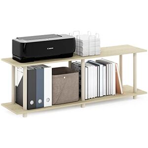 Furinno Turn-N-Tube No Tools Modern Rectangle Side Table, Bauhaus Oak/Beige Furinno Turn-N-Tube No Tools Modern Rectangle Side Table, Bauhaus Oak/Beige