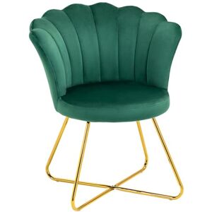 HOMCOM Modern Armchair, Velvet Tufted Accent Chair with Lotus Backrest, Occasional Tub Chair with Steel Legs for Living Room, Bedroom, Green HOMCOM Modern Armchair, Velvet Tufted Accent Chair with Lotus Backrest, Occasional Tub Chair with Steel Legs for Living Room, Bedroom, Green