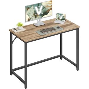 VASAGLE Computer Desk, Office Desk, 100 x 50 x 76 cm, for Study, Bedroom, Living Room, Camel Brown and Ink Black LWD041K01 VASAGLE Computer Desk, Office Desk, 100 x 50 x 76 cm, for Study, Bedroom, Living Room, Camel Brown and Ink Black LWD041K01