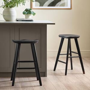 Julian Bowen Mulu Black Solid Oak Bar Stool Julian Bowen Mulu Black Solid Oak Bar Stool