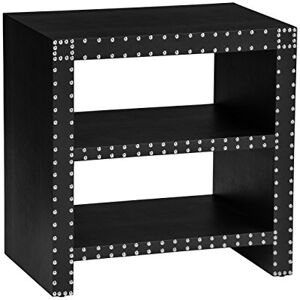 Premier Housewares Wood Black Side Coffee Table For Living Room Table Leather Effect Garden Coffee Table Furniture Coffee Tables 60h x 60w x 40d Premier Housewares Wood Black Side Coffee Table For Living Room Table Leather Effect Garden Coffee Table Furniture Coffee Tables 60h x 60w x 40d