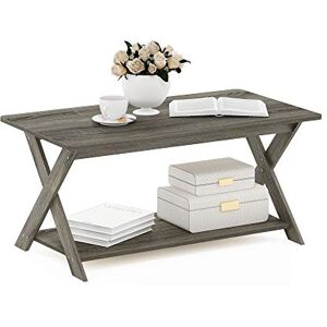 Furinno Modern Simplistic Criss-Crossed Coffee Table, French Oak Furinno Modern Simplistic Criss-Crossed Coffee Table, French Oak