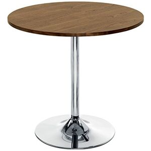 Office Hippo 80cm Indoor Café Bistro Table. Round Dining Table For Kitchen, Dining Room, Home Or Office Space. Pedestal Table Home Furniture With Aesthetic MDF Walnut Veneer Top & Chrome Base Office Hippo 80cm Indoor Café Bistro Table. Round Dining Table For Kitchen, Dining Room, Home Or Office Space. Pedestal Table Home Furniture With Aesthetic MDF Walnut Veneer Top & Chrome Base