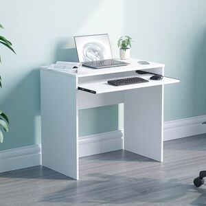 Vida Designs Huby Small Computer Desk, Home Office Compact PC/Laptop Table, Gaming Study Portable, Workstation with Keyboard Tray, Furniture, White Vida Designs Huby Small Computer Desk, Home Office Compact PC/Laptop Table, Gaming Study Portable, Workstation with Keyboard Tray, Furniture, White