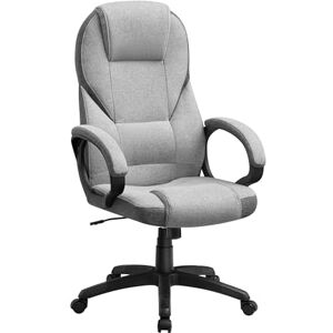 SONGMICS , Ergonomic Swivel Chair, Adjustable Height, for Office, Telework, with Silent Castors, Dove Grey OBG022G11, 28.7" L x 27.6" W x (44.1"-48" H) SONGMICS , Ergonomic Swivel Chair, Adjustable Height, for Office, Telework, with Silent Castors, Dove Grey OBG022G11, 28.7" L x 27.6" W x (44.1"-48" H)