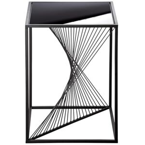 Casablanca modernes Design Casablanca Ray Side Table Square Glass and Metal Black Height 51 cm x Width 48 cm Coffee Table Casablanca modernes Design Casablanca Ray Side Table Square Glass and Metal Black Height 51 cm x Width 48 cm Coffee Table