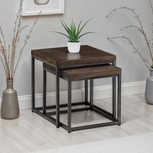 Julian Bowen Brooklyn Nesting Lamp Tables, Dark Oak Julian Bowen Brooklyn Nesting Lamp Tables, Dark Oak