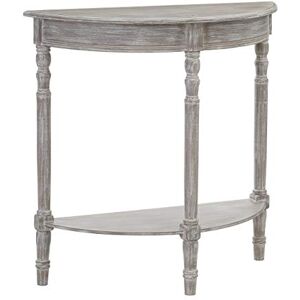 Premier Housewares Heritage Winter Melody Half Moon Console Table, Wood, Natural/Washed Oak Premier Housewares Heritage Winter Melody Half Moon Console Table, Wood, Natural/Washed Oak