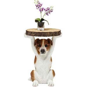 KARE Design Side Table Animal Mr Jack, Brown/White, Round, Jack Russell Terrier, Animal Motif, for Bedroom, Living Room, Office, Hallway, 52x35x33cm (H/W/D) KARE Design Side Table Animal Mr Jack, Brown/White, Round, Jack Russell Terrier, Animal Motif, for Bedroom, Living Room, Office, Hallway, 52x35x33cm (H/W/D)