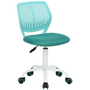 FurnitureR Colorful Office Chair Modern Design Adjustable Computer Chair Armless Swivel Computer Chair for Kids Bedroom Home Office (Turquoise M) FurnitureR Colorful Office Chair Modern Design Adjustable Computer Chair Armless Swivel Computer Chair for Kids Bedroom Home Office (Turquoise M)