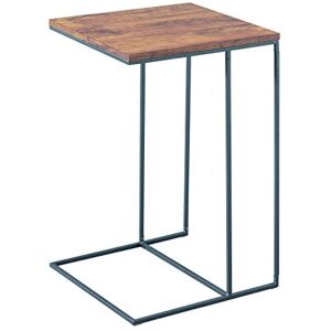ASPECT Alana Wooden Top Side End Laptop Table/Sofa Couch Console Stand, Steel Vintage, 40x40x60 cm ASPECT Alana Wooden Top Side End Laptop Table/Sofa Couch Console Stand, Steel Vintage, 40x40x60 cm