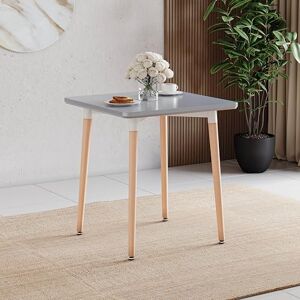 Vida Designs Batley Square Dining Table With Solid Beech Wood Legs, Modern Dining Room (Grey, 2 Seater) Vida Designs Batley Square Dining Table With Solid Beech Wood Legs, Modern Dining Room (Grey, 2 Seater)