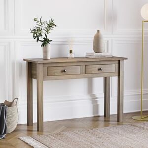 Vida Designs Panama Console Table 2 Drawer, Living Room Furniture, Natural Oak, Wax Finish Vida Designs Panama Console Table 2 Drawer, Living Room Furniture, Natural Oak, Wax Finish