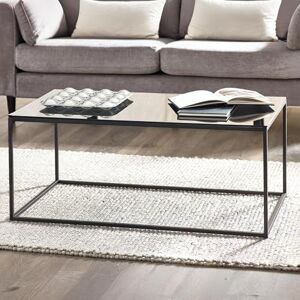 Julian Bowen Chicago Coffee Table, Smoked Glass/Black, One Size Julian Bowen Chicago Coffee Table, Smoked Glass/Black, One Size