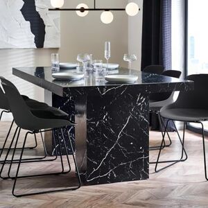 Julian Bowen Rome Dining Table-Black, Engineered Wood, 180 x 100 Julian Bowen Rome Dining Table-Black, Engineered Wood, 180 x 100