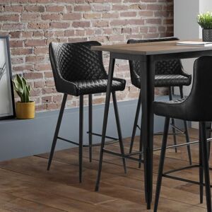Julian Bowen Luxe Faux Leather Barstool Black Julian Bowen Luxe Faux Leather Barstool Black