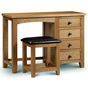 Julian Bowen Marlborough Single Pedestal Dressing Table, Oak Julian Bowen Marlborough Single Pedestal Dressing Table, Oak