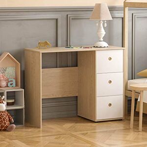 Junior Vida Neptune 3 Drawer Desk Computer Dressing Table PC/Laptop Home Study Workstation Children Kids Furniture (White & Oak) Junior Vida Neptune 3 Drawer Desk Computer Dressing Table PC/Laptop Home Study Workstation Children Kids Furniture (White & Oak)