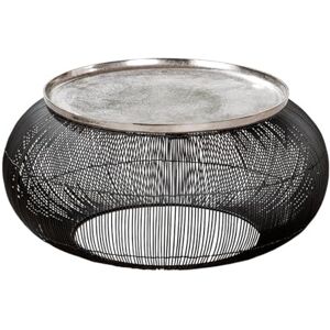 Casablanca modernes Design Casablanca Puntual Side Table, Aluminium, Round, Black/Silver, Height 31 cm x Diameter 64 cm, Living Room Casablanca modernes Design Casablanca Puntual Side Table, Aluminium, Round, Black/Silver, Height 31 cm x Diameter 64 cm, Living Room
