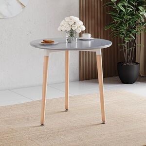 Vida Designs Batley Round Dining Table, Modern Round Kitchen Table with Natural Beech Wood Legs, Compact Dining table for Small Kitchen & Dining Room Furniture (Grey, 3 Seater) Vida Designs Batley Round Dining Table, Modern Round Kitchen Table with Natural Beech Wood Legs, Compact Dining table for Small Kitchen & Dining Room Furniture (Grey, 3 Seater)