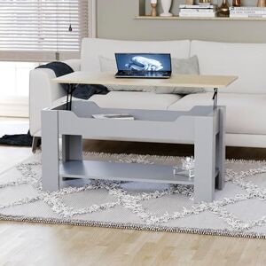 Vida Designs Lift Up Coffee Table with Storage 100 (L) x 48 (W) x 48–60 (H) cm Wooden Table with Hidden Compartment & Shelf Multi-Functional Living Room Furniture for Home Office Dining Oak Grey Vida Designs Lift Up Coffee Table with Storage 100 (L) x 48 (W) x 48–60 (H) cm Wooden Table with Hidden Compartment & Shelf Multi-Functional Living Room Furniture for Home Office Dining Oak Grey