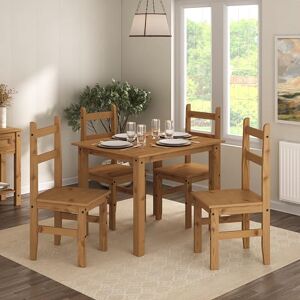 Mews Corona Dining Table Set 4 Seater Solid Mexican Pine Wood Table With 4 Chairs Mews Corona Dining Table Set 4 Seater Solid Mexican Pine Wood Table With 4 Chairs