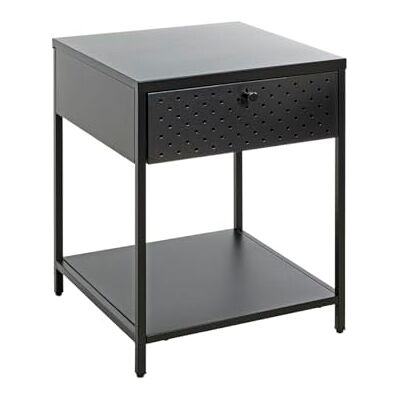 Haku Black Metal Nightstand 40x40x53cm Haku Black Metal Nightstand 40x40x53cm