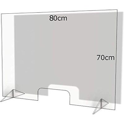 FLEXISTYLE Perspex Spit Protection 80 x 70 cm Virus Protection Cough Protection Sneezing Protection Counter Top Table Top (80 x 70) FLEXISTYLE Perspex Spit Protection 80 x 70 cm Virus Protection Cough Protection Sneezing Protection Counter Top Table Top (80 x 70)