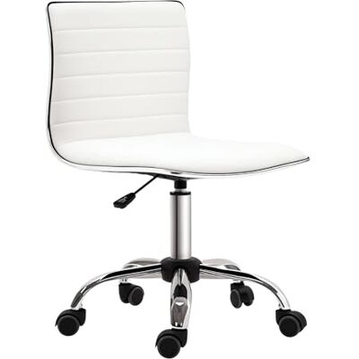 HOMCOM Ergonomic Office Chair - White, Swivel, Wheels - 1 Size HOMCOM Ergonomic Office Chair - White, Swivel, Wheels - 1 Size