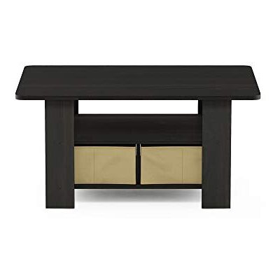 Furinno Andrey Coffee Table - Two Storage Compartments - Small Space Friendly Furinno Andrey Coffee Table - Two Storage Compartments - Small Space Friendly