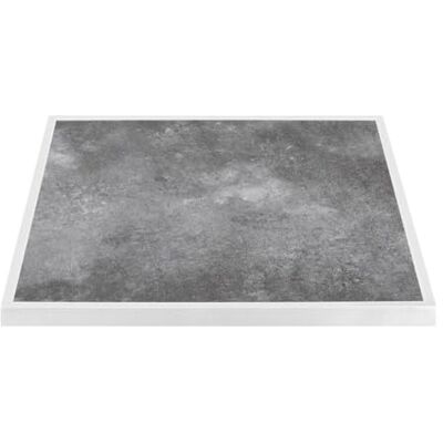 Bolero Dark Stone Effect Outdoor Tempered Glass Table Top White Trim 700mm FU517 Bolero Dark Stone Effect Outdoor Tempered Glass Table Top White Trim 700mm FU517