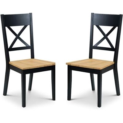 Julian Bowen - HOC101 - Black frame - Oak seat - Chair Julian Bowen - HOC101 - Black frame - Oak seat - Chair
