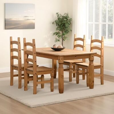 Seconique - Corona Pine - 152cm - Dining Table and Chair Set Seconique - Corona Pine - 152cm - Dining Table and Chair Set