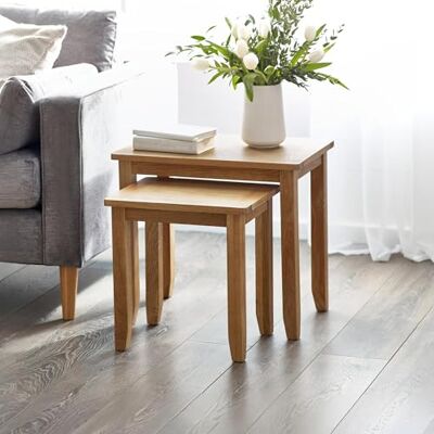 Julian Bowen Mallory Oak Nest of Tables - Nest of Tables Julian Bowen Mallory Oak Nest of Tables - Nest of Tables