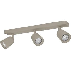Eglo Spotlight bar Camaldoli, Kitchen Light Fitting with 3 Flexible Spots, Ceiling lamp Living Room Made of Sand Coloured Steel, GU10 Socket Eglo Spotlight bar Camaldoli, Kitchen Light Fitting with 3 Flexible Spots, Ceiling lamp Living Room Made of Sand Coloured Steel, GU10 Socket
