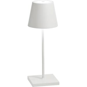 Zafferano , Poldina Pro Mini Lamp, Rechargeable Cordless Table Lamp with Touch Controls, Suitable for Interior and Outdoor, Dimmer, 2200-3000 K, Height 30 cm, White Colour Zafferano , Poldina Pro Mini Lamp, Rechargeable Cordless Table Lamp with Touch Controls, Suitable for Interior and Outdoor, Dimmer, 2200-3000 K, Height 30 cm, White Colour