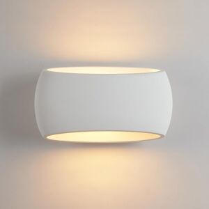 HARPER LIVING Wall Lights, Modern Large Plaster Wall Wash Lighting, 40W E27 ES, Indoor Wall Sconce Lamp with Ceramic Shade, Wall Mounted Light for Bedroom, Living Room, Hallway-Length 30CM HARPER LIVING Wall Lights, Modern Large Plaster Wall Wash Lighting, 40W E27 ES, Indoor Wall Sconce Lamp with Ceramic Shade, Wall Mounted Light for Bedroom, Living Room, Hallway-Length 30CM