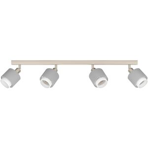 Eglo Bellizzi Ceiling Light Fitting, 4 Spots Ceiling lamp, Textile Spotlight bar in Grey and White, Ceiling Light Fixture with E14 Socket Eglo Bellizzi Ceiling Light Fitting, 4 Spots Ceiling lamp, Textile Spotlight bar in Grey and White, Ceiling Light Fixture with E14 Socket