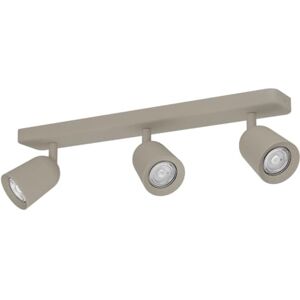 Eglo Spotlight bar Camaldoli, Kitchen Light Fitting with 3 Flexible Spots, Ceiling lamp Living Room Made of Sand Coloured Steel, GU10 Socket Eglo Spotlight bar Camaldoli, Kitchen Light Fitting with 3 Flexible Spots, Ceiling lamp Living Room Made of Sand Coloured Steel, GU10 Socket