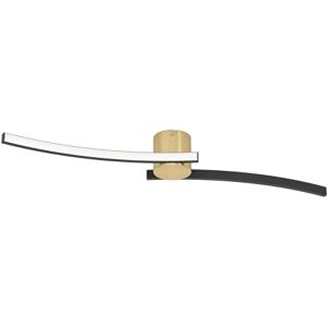 Eglo LED Ceiling lamp Aieta, Living Room Lighting, Bedroom lamp, Metal lamp in Brushed Brass and Black Plastic, Warm White, 13 x 72 cm Eglo LED Ceiling lamp Aieta, Living Room Lighting, Bedroom lamp, Metal lamp in Brushed Brass and Black Plastic, Warm White, 13 x 72 cm