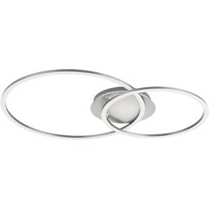 Eglo LED Flush Ceiling Light Palmaves 3, dimmable Lighting with Remote Control, Night Light, Warm Cool White, RGB, Living Room lamp Made of Aluminium and Plastic, matt Nickel, Silver Eglo LED Flush Ceiling Light Palmaves 3, dimmable Lighting with Remote Control, Night Light, Warm Cool White, RGB, Living Room lamp Made of Aluminium and Plastic, matt Nickel, Silver