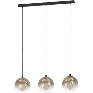 Eglo Pendant Lighting Ariscani, 3-Light Hanging lamp for Dining Table, Ceiling Light Fitting Living Room, Black Metal and Copper-Coloured Metal, E27 Socket, 76.5 cm Eglo Pendant Lighting Ariscani, 3-Light Hanging lamp for Dining Table, Ceiling Light Fitting Living Room, Black Metal and Copper-Coloured Metal, E27 Socket, 76.5 cm