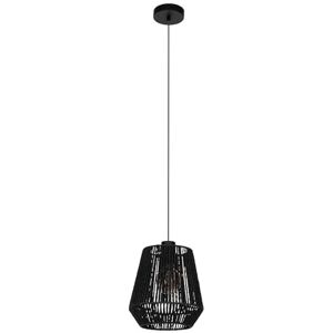 Eglo Pendant Lighting Persley, Hanging lamp Above Dining Table, Japanese-Style Dining Room Ceiling Light Fixture, Metal and Paper in Black, FSC-Certified, E27 Socket, Ø 22 cm Eglo Pendant Lighting Persley, Hanging lamp Above Dining Table, Japanese-Style Dining Room Ceiling Light Fixture, Metal and Paper in Black, FSC-Certified, E27 Socket, Ø 22 cm