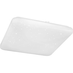 Eglo LED Ceiling Light Fixture Pogliola, Flush Mount lamp with Crystal Effect and Dip Switch, Kitchen Lighting, Metal Plastic in White, Warm Neutral Cool 43x43 cm Eglo LED Ceiling Light Fixture Pogliola, Flush Mount lamp with Crystal Effect and Dip Switch, Kitchen Lighting, Metal Plastic in White, Warm Neutral Cool 43x43 cm